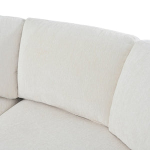 English Elm 109.4 Inch Semi Circular Chenille Sectional Sofa Deep Wraparound Seating for Living Rooms Beige WY000554AAA