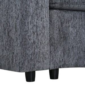 English Elm 109.4 Inch Semi Circular Chenille Sectional Sofa Deep Wraparound Seating for Living Rooms Grey WY000554AAE