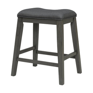 English Elm 36 Inch Industrial Bar Set with Built-In Power Outlet Open Shelving and Upholstered Stools WY000556AAE
