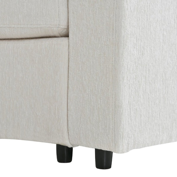 English Elm Curved Chenille Modular Sectional Six Seat Semi Circular Sofa for Modern Living Rooms WY000557AAA
