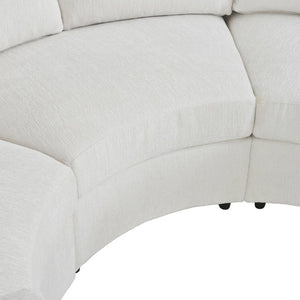 English Elm Curved Chenille Modular Sectional Six Seat Semi Circular Sofa for Modern Living Rooms WY000557AAA