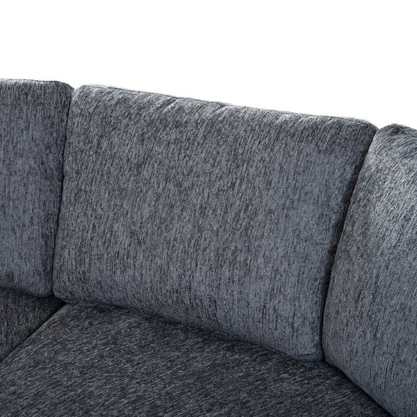 English Elm Curved Chenille Modular Sectional Six Seat Semi Circle Sofa for Living Room WY000557AAE