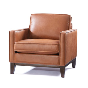 Wells Collection Chair Salt Flat - Wells Collection Chair Chestnut leather SFWELLCHR00CS Malouf