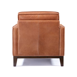 Wells Collection Chair Salt Flat - Wells Collection Chair Chestnut leather SFWELLCHR00CS Malouf