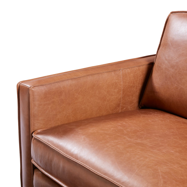 Wells Collection Chair Salt Flat - Wells Collection Chair Chestnut leather SFWELLCHR00CS Malouf