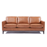 Wells Collection Sofa Salt Flat - Wells Collection Sofa Chestnut leather SFWELLSOF00CS Malouf