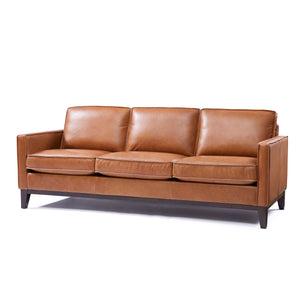 Wells Collection Sofa Salt Flat - Wells Collection Sofa Chestnut leather SFWELLSOF00CS Malouf