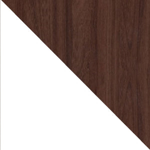 Manhattan Comfort Mosholu Mid-Century Modern Accent Cabinet White and Nut Brown 301AMC227