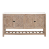 Willow Media Sideboard Smoke Gray Pine, White Quartz 8018.SGRY-PNE/WHTQ Essentials for Living