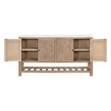 Willow Media Sideboard Smoke Gray Pine, White Quartz 8018.SGRY-PNE/WHTQ Essentials for Living