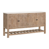 Willow Media Sideboard Smoke Gray Pine, White Quartz 8018.SGRY-PNE/WHTQ Essentials for Living