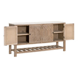 Willow Media Sideboard Smoke Gray Pine, White Quartz 8018.SGRY-PNE/WHTQ Essentials for Living