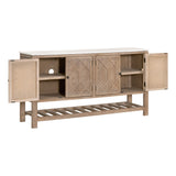 Willow Media Sideboard Smoke Gray Pine, White Quartz 8018.SGRY-PNE/WHTQ Essentials for Living