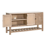 Willow Media Sideboard Smoke Gray Pine, White Quartz 8018.SGRY-PNE/WHTQ Essentials for Living