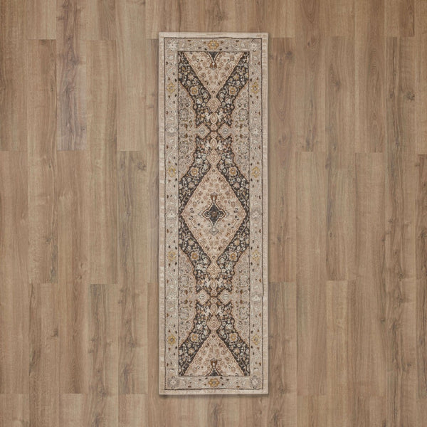 Karastan Rugs Zephyr Wiltshire Machine Woven Triexta Area Rug Oyster 2' 4" x 7' 10"