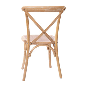 English Elm Advantage X-Back Chairs - Rustic Elegance for Weddings, Events & Dining - Fully Assembled Comfort Driftwood X-BACK-DRIFT
