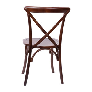 English Elm Advantage X-Back Chairs - Rustic Elegance for Weddings, Events & Dining - Fully Assembled Comfort Walnut X-BACK-W