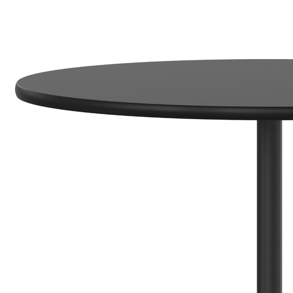 English Elm Lars Versatile Wood Cocktail Table for Events – Adjustable Height, Durable Design, Easy to Transport Black 30" Round XA-30-COTA-BK-GG