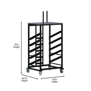 English Elm Neena Heavy-Duty Cocktail Table Dolly for 30" Round Tables - Efficient Transport & Safe Storage XA-30-COTA-DY-GG
