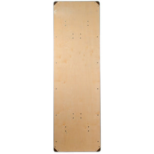 English Elm Fielder 8-Foot Heavy-Duty Birchwood Folding Banquet Table with Metal Edges for Events & Rentals XA-3096-BIRCH-M-GG