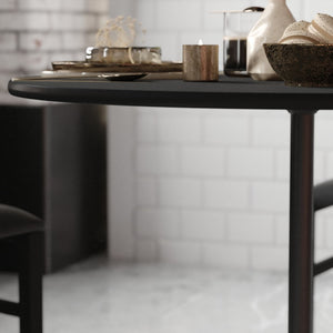 English Elm Lars Versatile Pub-Style Cocktail Table with Adjustable Height for Events and Home Use, Durable Design Black 36" Round XA-36-COTA-BK-GG