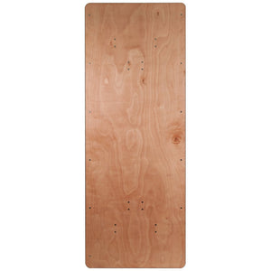 English Elm Fielder 8-Foot Folding Banquet Table - Durable Okoume Wood, Easy Storage, Perfect for Events XA-3696-P-GG