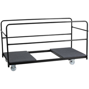 English Elm Neena Heavy-Duty Folding Table Dolly with Carpeted Platform for Easy Transport of Round Tables XA-74-DOLLY-GG