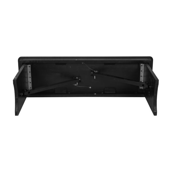 English Elm HERCULES 40" x 12" Rustic Pine Farmhouse Folding Bench with Locking Legs for Versatile Indoor Use XA-B-40X12-BW-GG