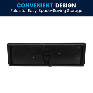 English Elm HERCULES 40" x 12" Rustic Pine Farmhouse Folding Bench with Locking Legs for Versatile Indoor Use XA-B-40X12-BW-GG