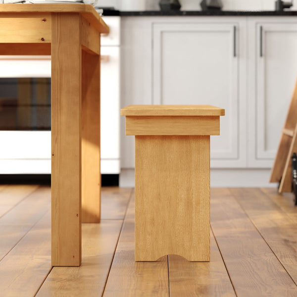 English Elm HERCULES Solid Pine Folding Farm Bench - Timeless Farmhouse Charm for Dining and Entryways Light Natural XA-B-40X12-LN-GG