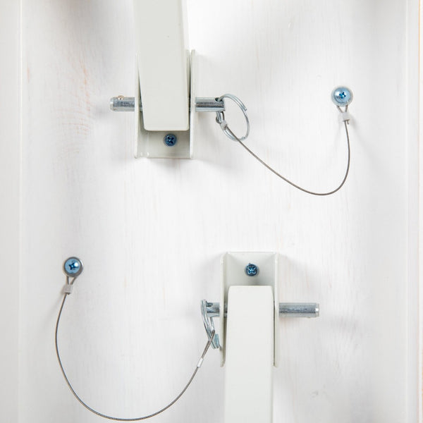 English Elm HERCULES Solid Pine Folding Farm Bench - Timeless Farmhouse Charm for Dining and Entryways Antique Rustic White 40"L x 12"W XA-B-40X12-WH-GG