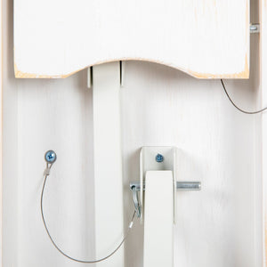 English Elm HERCULES Solid Pine Folding Farm Bench - Timeless Farmhouse Charm for Dining and Entryways Antique Rustic White 40"L x 12"W XA-B-40X12-WH-GG