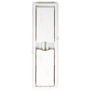 English Elm HERCULES Solid Pine Folding Farm Bench - Timeless Farmhouse Charm for Dining and Entryways Antique Rustic White 40"L x 12"W XA-B-40X12-WH-GG