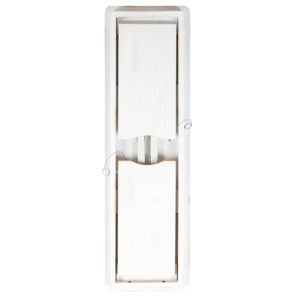 English Elm HERCULES Solid Pine Folding Farm Bench - Timeless Farmhouse Charm for Dining and Entryways Antique Rustic White 40"L x 12"W XA-B-40X12-WH-GG