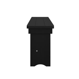 English Elm HERCULES Solid Pine Farmhouse Folding Bench - Durable, Stylish, and Perfect for Indoor or Event Use Black Wash XA-B-96X12-L-BW-GG