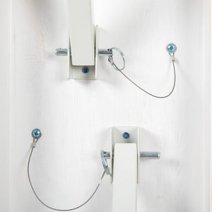 English Elm HERCULES Solid Pine Farmhouse Folding Bench - Durable, Stylish, and Perfect for Indoor or Event Use Antique Rustic White 8'L x 12"W XA-B-96X12-L-WH-GG