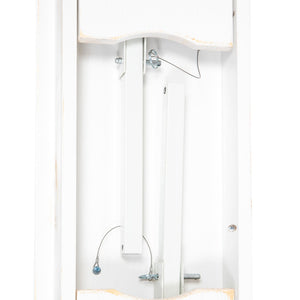 English Elm HERCULES Solid Pine Farmhouse Folding Bench - Durable, Stylish, and Perfect for Indoor or Event Use Antique Rustic White 8'L x 12"W XA-B-96X12-L-WH-GG