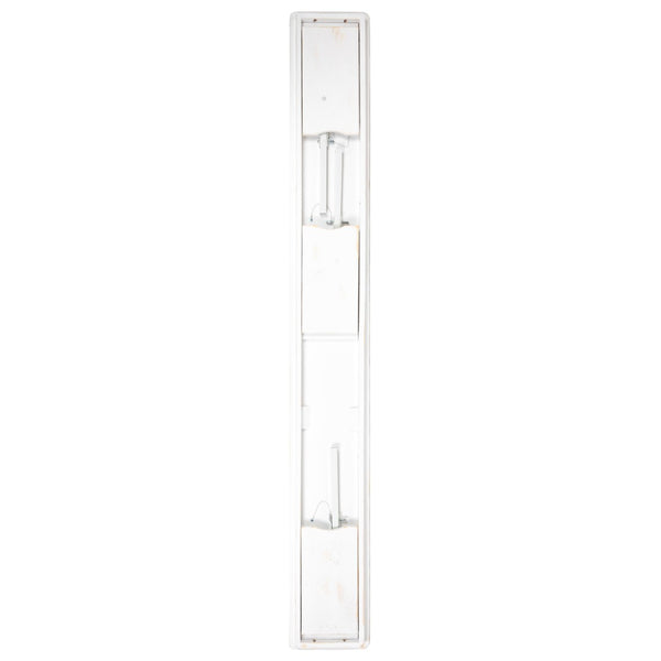 English Elm HERCULES Solid Pine Farmhouse Folding Bench - Durable, Stylish, and Perfect for Indoor or Event Use Antique Rustic White 8'L x 12"W XA-B-96X12-L-WH-GG