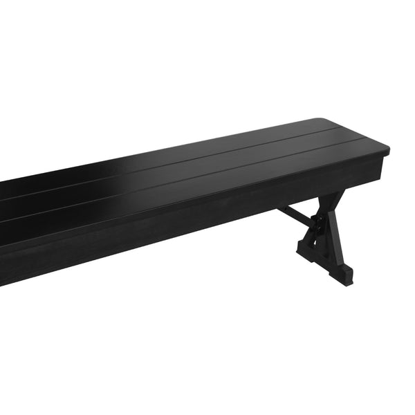 English Elm HERCULES 8' x 12'' Black Wash Solid Pine Folding Bench - Rustic Farmhouse Style for Home & Events XA-B-96X12-L-XLEGS-BW-GG