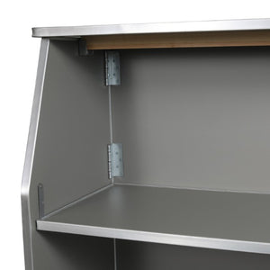 English Elm Amara Portable Foldable Bar for Events - Durable, Compact Design for Caterers and Home Entertainers Gray 4' XA-BAR-48-GY-GG