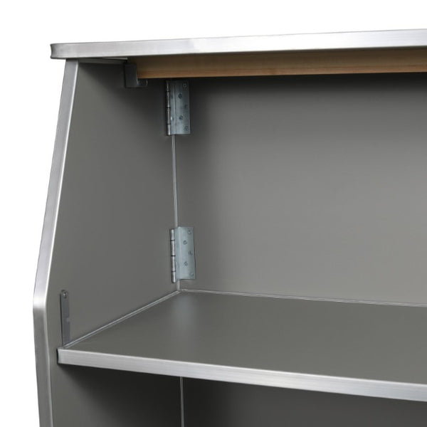 English Elm Amara Portable Foldable Bar for Events - Durable, Compact Design for Caterers and Home Entertainers Gray 4' XA-BAR-48-GY-GG