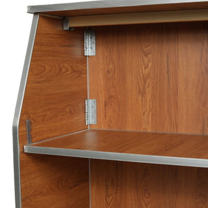 English Elm Amara Portable Foldable Bar for Events - Durable, Compact Design for Caterers and Home Entertainers Maple Woodgrain 4' XA-BAR-48-MPL-GG