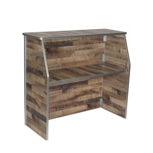 English Elm Amara Portable Foldable Bar for Events - Durable, Compact Design for Caterers and Home Entertainers Rustic Natural 4' XA-BAR-48-NAT-GG