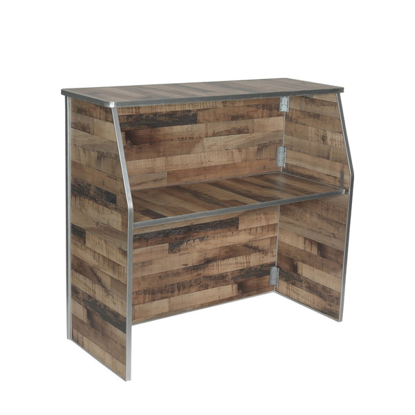 English Elm Amara Portable Foldable Bar for Events - Durable, Compact Design for Caterers and Home Entertainers Rustic Natural 4' XA-BAR-48-NAT-GG