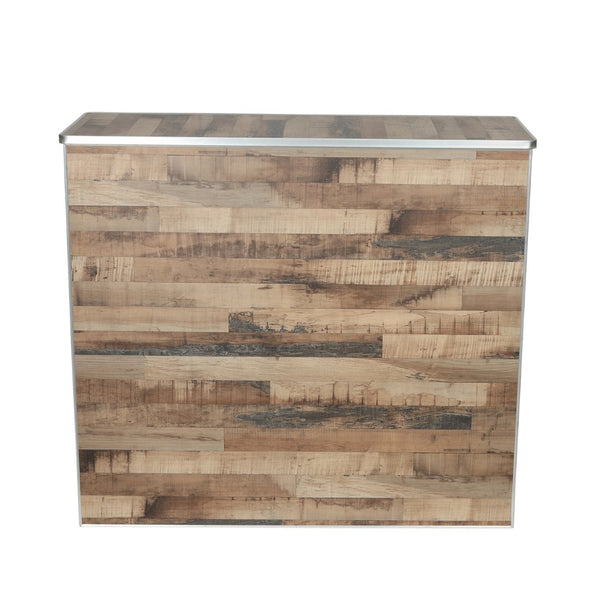 English Elm Amara Portable Foldable Bar for Events - Durable, Compact Design for Caterers and Home Entertainers Rustic Natural 4' XA-BAR-48-NAT-GG