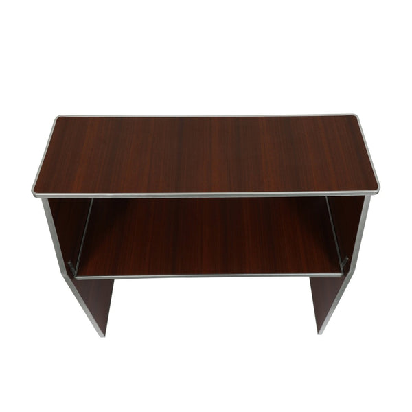 English Elm Amara Portable Foldable Bar for Events - Durable, Compact Design for Caterers and Home Entertainers Walnut Woodgrain 4' XA-BAR-48-WLT-GG