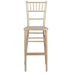 English Elm HERCULES Gold Wood Chiavari Barstool - Elegant, Stackable, and Durable for Events & Weddings XA-CH-BAR-GO-GG