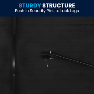 English Elm HERCULES Commercial Farmhouse Folding Table - Durable Solid Pine Design for Dining & Events, 10 Seats Black Wash 9'L x 40"W XA-F-108X40-BW-GG