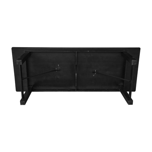 English Elm HERCULES Commercial Farmhouse Folding Table - Durable Solid Pine Design for Dining & Events, 10 Seats Black Wash 9'L x 40"W XA-F-108X40-BW-GG