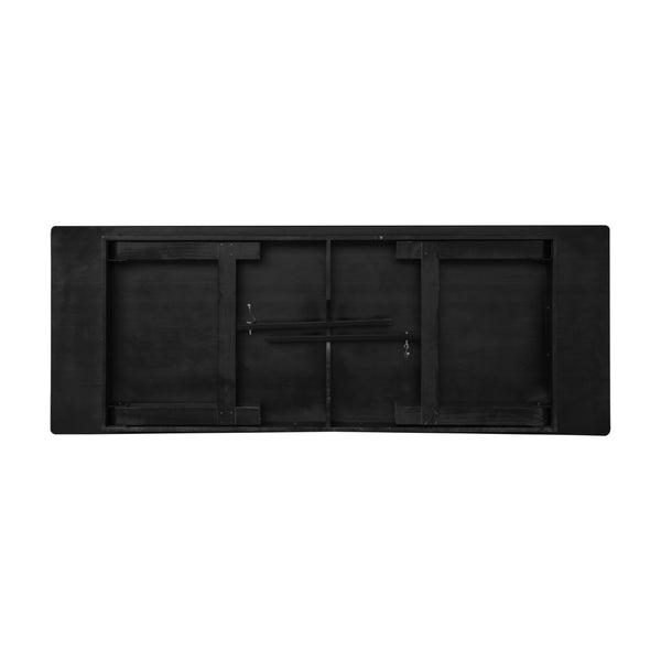 English Elm HERCULES Commercial Farmhouse Folding Table - Durable Solid Pine Design for Dining & Events, 10 Seats Black Wash 9'L x 40"W XA-F-108X40-BW-GG